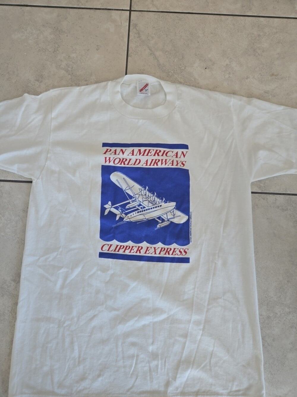 Vintage Pan American World Airways advertising T-shirt SZ L